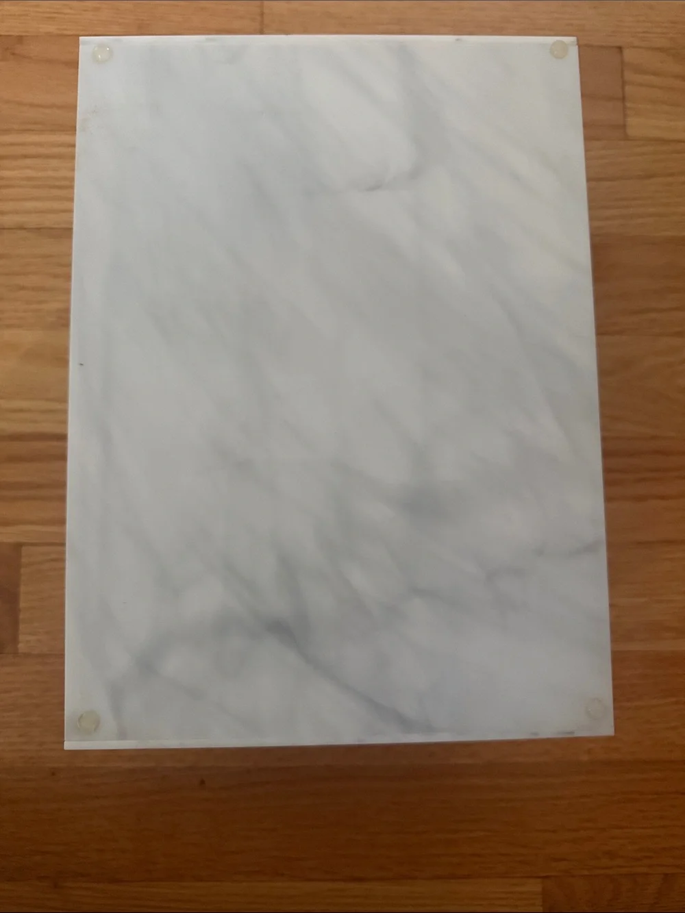 Marble-Effect White Desktop Organizer - Multi-Compartment Storage